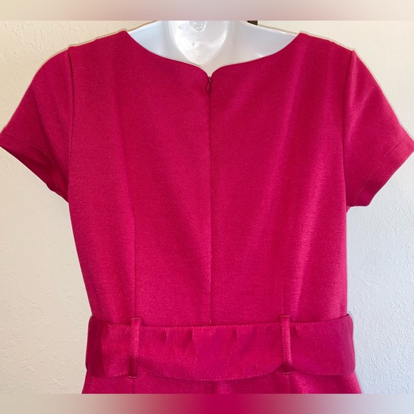 H&M Cranberry Color Belted Dress - Picture 6 of 7